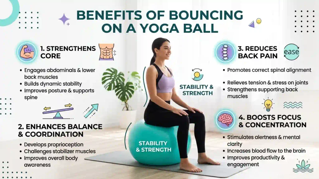 Benefits of Bouncing on a Yoga Ball