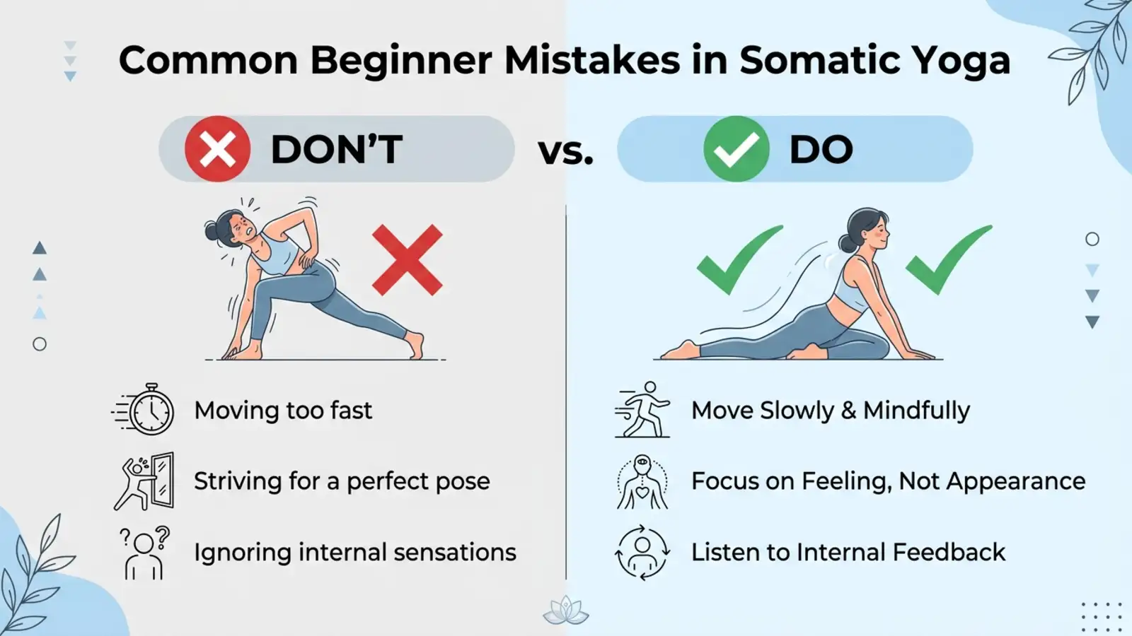 Common Beginner Mistakes in Somatic Yoga