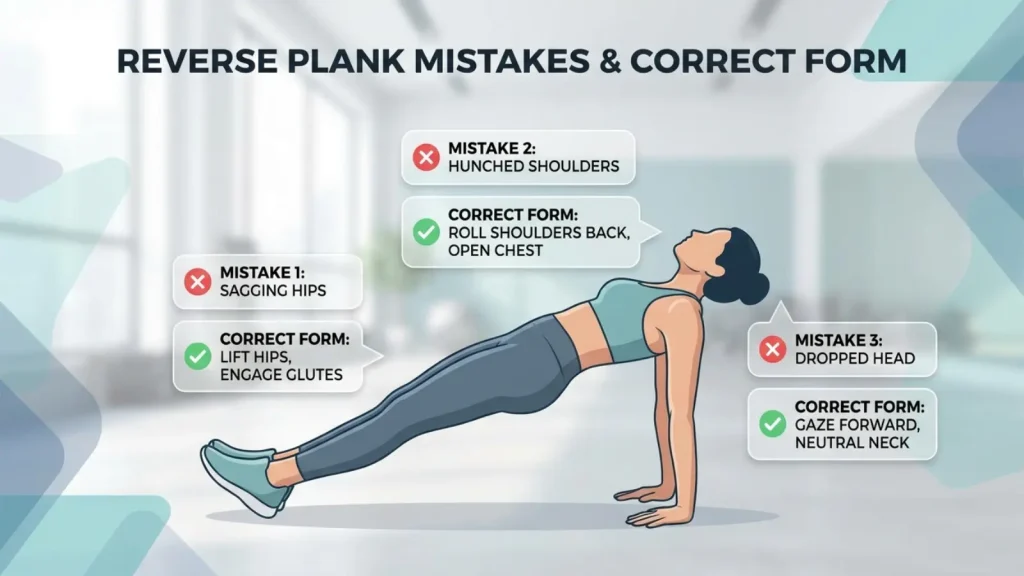 Common Reverse Plank Mistakes to Avoid