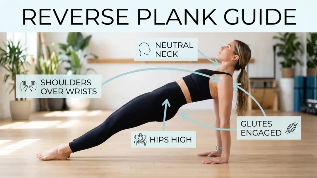 How to Do a Reverse Plank Correctly
